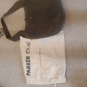 Parker Clay Plive suede hobo handbag